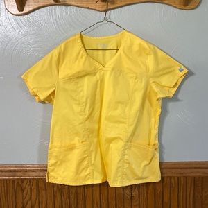 Happy Yellow Scrub Top